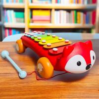 ราคา ระนาดเด็ก ไซโลโฟนเด็กพร้อมไม้ลากจูง ของเล่น Skip Hop Explore & More Fox Xylophone แท้มือสอง (25390970795)