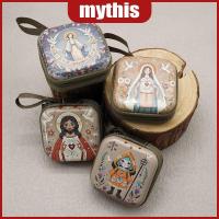 ราคา [MYTHIS] กล่องเครื่องประดับ, ซิป 7x7 ซม.สวดมนต์ถุงเก็บลูกประคํา, การ์ตูนแบบพกพา Elegant Virgin Mary ชุดสวดมนต์ Devotees (40425642379)