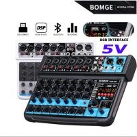ราคา BOMGE mini mixer audio 8 ช่อ mixer คาราโอเกะ MP3 DC 5V, Bluetooth, ดิสก์ 48V, เอฟเฟกต์ 24 DSP, การบันทึก USB (26089645524)