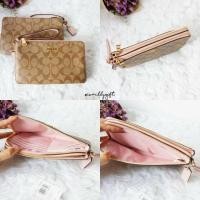 ราคา กระเป๋า Coach แท้ (L 2 Zip ) สีชมพู (6430262916)