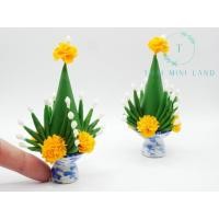 ราคา บายศรีจิ๋ว (ราคา/คู่) สูง 9 ซม. งานดินปั้น พานบายศรี บูชาพญานาค บายศรี พานบายศรีจิ๋ว (22303334661)