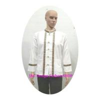 ราคา เสื้อผ้าพื้นเมืองผ้าไทยชายคอจีนแขนยาวสีขาว (1266612708)