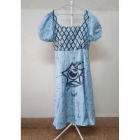 ราคา (4xl) พร้อมส่งชุดเดรสยาวเจ้าหญิงสีฟ้าลายดาว อกมีฟองน้ำ งานป้าย Love lady แท้ มือ1 ป้ายห้อย (25405596572)