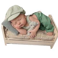 ราคา ตะกั่ว ทารกแรกเกิดถ่ายภาพ Props ชุด Beret หมวกแขวน Romper ชุดภาพเด็ก (43166622857)