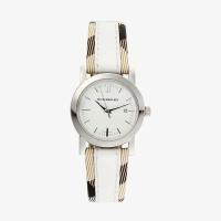 ราคา Burberry นาฬิกาข้อมือผู้หญิง Canvas White Dial White รุ่น BU1395 (5635800575)