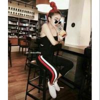 ราคา กางเกงวอร์มแถบขาวแดง ทรงเดฟ มีเขือกเอว (1296599280)