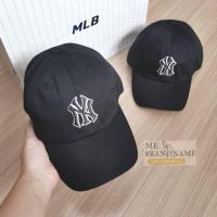 ราคา ของแท้ % MLB basic unstructured Ball Cap หมวกสีดำ logo NY ⚫️⚫️ (19072976901)