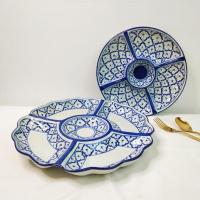 ราคา ถาดออเดิร์ฟ5ช่อง จานหลุม size 10.5นิ้ว 12นิ้ว จานออเดิร์ฟ จานเซรามิค จานหลุมสวยๆ จานหลุมกระเบื้อง (29855981085)