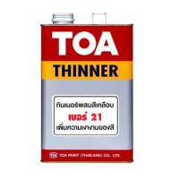 ราคา ทินเนอร์ TOA No.21 สำหรับผสมสีเคลือบ (7708945792)