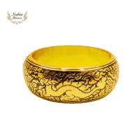 ราคา กำไลถมทองเงินแท้ลายมังกร (28976189443)