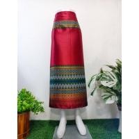 ราคา ผ้าถุงสำเร็จแบบป้ายติดตะขอผ้าไหมสังเคราะห์แบบยาว#เบอร์86 (4655269520)