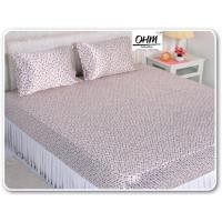 ราคา OHM ผ้าปูที่นอน ผ้าซาตินแท้ 330 เส้น ขนาด 6 ฟุต 3 ชิ้น พื้นขาวลายจุดหลากสี (904881157)