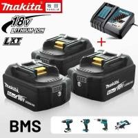 ราคา 6.0AH, แบตเตอรี่ลิเธียมแท้แบบชาร์จได้ แบตเตอรี่เครื่องมือ Makita BL1850, BL1860B DC18RC เครื่องชาร์จ (47701236291)