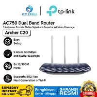 ราคา เราเตอร์ไร้สาย TP-Link Dual Band AC750 Archer C20 Router Dual Band TP LINK Original Official Warranty (26837907158)