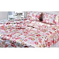 ราคา OHM ผ้านวมคลุมเตียง 90 นิ้ว x 100 นิ้ว ผ้าซาตินแท้ 330 เส้น (ลายดอกไม้ชมพูหลากสี) (1524587157)