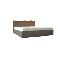 ราคา DELICATO เตียงนอน 6 ฟุต BR-06 สีดาร์คโอ๊ค/เทาผ้า (19638354042)