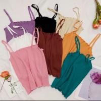 ราคา เสื้อทูพีซไหมพรมชายระบาย เสื้อครอป รหัส 04 (41914548622)