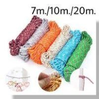 ราคา เชือกไนล่อนที่มีความทนทานแขวนอบแห้งราวตากผ้าสายแบบพกพา เชือกไนล่อน เชือกพาราคอร์ด เชือก Paracord ยาว 10 เมตร หนา 4.5 มิล (19671794392)