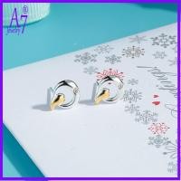 ราคา 925 Silver ต่างหูห่วงกลมสีบล็อกอเนกประสงค์ใหม่ RXW1740 (57151597011)