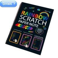 ราคา โอ้ว สมุดระบายสี, ภาพวาดสายรุ้งมายากลกระดาษรอยขีดข่วน, การ์ตูน ทําเอง กับไม้ติดของเล่นเพื่อการศึกษาหนังสือรอยขีดข่วนส (56701764698)