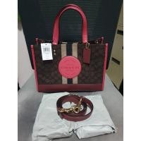 ราคา กระเป๋าสะพาย COACHแท้%(NEW) เดมซี่11" DEMPSEY CARRYALL IN SIGNATURE JACQUARD WITH STRIPE AND COACH PATCH (43061403274)