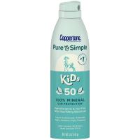ราคา Coppertone Pure and Simple Kids Sunscreen Spray SPF 50 142g, Zinc Oxide Mineral Sunscreen for Kids - สเปรย์กันแดดสำหรับเ (21675289342)