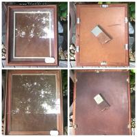 ราคา มือสอง กรอบรูปไม้สักโบราณ ตั้งโต๊ะ/แขวนผนัง ได้ทั้งแนวตั้งแนวนอน ไม้สักเก่าแท้หน้ากระจก (19292832222)