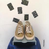 ราคา รองเท้ามือ2 รองเท้าผ้าใบแบบผูกเชือก Mustard Sneakers รุ่น Alexis in Olive ของแท้ (13874051474)
