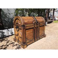 ราคา นำเข้ายุโรป หีบทึบไม้โอ๊คภูเขาพร้อมส่วนตกแต่งเหล็กตีมือ "Caspo" 110x60x80 หีบเก็บของ | สไตล์ Rustic (44127047854)