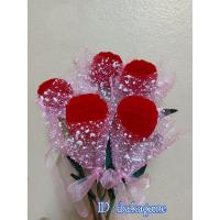 ราคา กล่องแหวนดอกกุหลาบกำมะหยี่ กล่องแหวนดอกกุหลาบมีช่อ ช่อดอกกุหลาบ (1808360767)