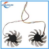 ราคา QJ 2Pcs T128010SM 75mm 3Pin Cooling Fan for GTX 460 465 560 Ti 580 650 750Ti GT440 GT610 GT730 Graphics Card Cooler Fan (8175542599)