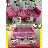 ราคา ที่นอนโซฟาหัวตุ้กตาลายคิตตี้หัวใจ2ผ้านาโน2in1 พับเป็นโซฟากางออกเป็นเตียง แถมหมอน1 หมอนข้าง1 (1411160563)