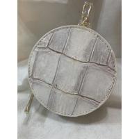 ราคา กระเป๋าวงกลมใส่เหรียญพวงกุญแจอเนกประสงค์หนังจระเข้แท้ 100% สีขาวหิมาลายา (3238609291)