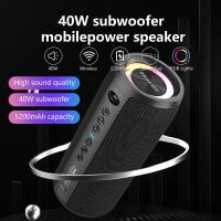 ราคา ลำโพงไร้สาย S51 Pro 40W, ลำโพงซับวูฟเฟอร์พกพาสำหรับกลางแจ้ง, กันน้ำ IPX 6, การเชื่อมต่อคู่คู่, แบตเตอรี่ 5200mAh (26735428496)