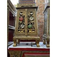 ราคา ตู้พระธรรม ลายฝักทอง 15X9Xสูง 20 นิ้ว ทรง A ตู้ใส่พระ ตู้โชว์ ตู้ใส่ของ แต่งเส้นเดินลาย ประดับกระจกหลากสีทำแบบทองโบราณ (9257980401)