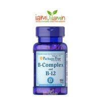 ราคา Puritan’s Pride Vitamin B-Complex & Vitamin B-12 180 Tablets เพื่อการบำรุงระบบประสาท (931863082)