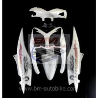 ราคา MIO 115 2 ตา ชุดสี ขาวลายมังกร 5 ชิ้น เฟรมรถ กรอบรถ แฟริ่ง Yamaha มีโอ ZR ถ่ายจากสินค้าจริง มีเก็บเงินปลายทาง (9311341214)