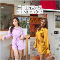 ราคา Zara shirt set - เซ็ต3ชิ้น เสื้อเชิ้ตแขนยาว+กางเกงขาสั้น+สายผ้าผูกเอว/ผูกผม (12371831422)