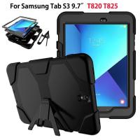 ราคา Armor Kickstand Case Funda สําหรับ Samsung Galaxy Tab S3 9.7 SM-T820 SM-825 ครอบคลุม (14833026782)