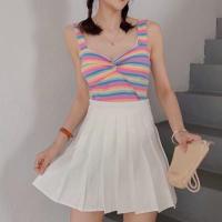 ราคา เสื้อสายเดี่ยวสีรุ้ง พร้อมส่ง (10849325638)