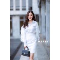 ราคา ชุดเซ็ทงาน(Landmee)ป้ายMerryเสื้อแขนยาวกระโปรงฉลุทั้งชุด (24081417252)