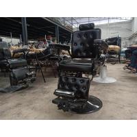 ราคา เก้าอี้บาร์เบอร์ ปักหมุดดึงกระดุม สีดำ โครงขาดำ ขาเหล็กหล่อ (2860603704)