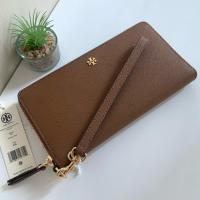 ราคา [[พร้อมส่งแท้%]] Tory Burch Emerson Zip Continental Wallet 162752 Moose Color (43308405085)