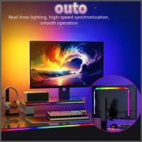 ราคา OUTO แถบ LED หน้าจอคอมพิวเตอร์, 24 27 32 นิ้วบรรยากาศตกแต่งเกม LED Strip, USB เดสก์ท็อปคอมพิวเตอร์ Monitor Backlight (51401157832)