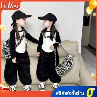 ราคา เสื้อคอกลมลายการ์ตูนสำหรับเด็กชุดกางเกงขายาวลำลองแฟชั่น (27068019981)