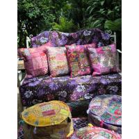 ราคา ปลอกหมอนอิงอินเดียงาน patchwork สีชมพู (25107683988)