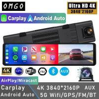 ราคา 11.26" 4K 2160P Car Dvr Carplay Android Auto Dash Cam GPS WIFI BT FM Stream Rear View Mirror Dashcam Dvrs Camera Drive R (26515778085)