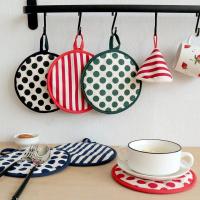 ราคา ผ้ารองหม้อ ผ้ารองจาน กันความร้อน สไตล์ญี่ปุ่น ห้องครัว ลายจุด แผ่นรองหม้อ รองแก้ว (26837773201)