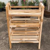 ราคา Sukthongเเพร่ ชั้นวางรองเท้าไม้สักเเท้ 4ชั้น 35x70สูง100ซม. งานดิบไม่ทำสี SUKP-342 (11420796008)