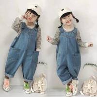 ราคา CHILDRENS LONG JEANS FROG OVERALL/ UNISEX CHILDRENS OVERSIZE OVERALL 1-7 ปี (25991046515)